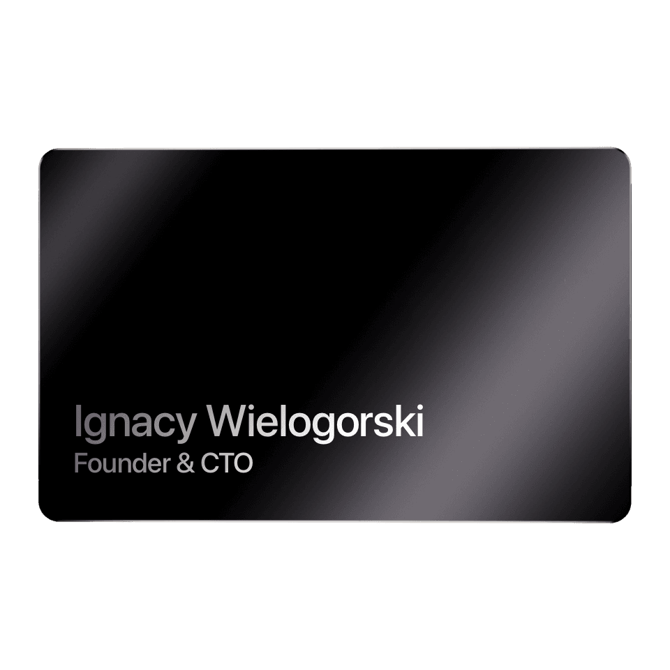 Smart Business Card and preview of phone